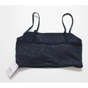 NWT Lululemon Nulu Paisley Lace Back Yoga Bra Size 4 xs Blue Light Support B/C